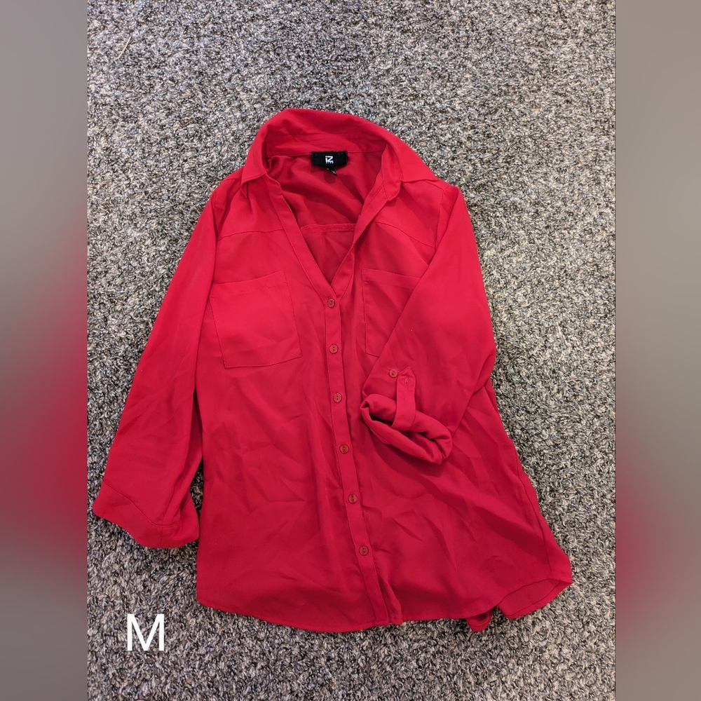 Red dress shirt